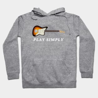 Play Simply Offset Style Electric Guitar Sunburst Color Hoodie